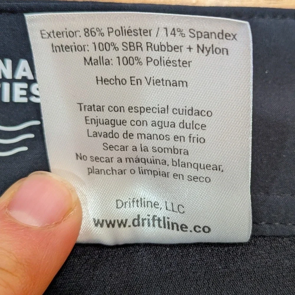 Driftline Men Original Drifties Board Shorts 38 Yellow Wetsuit Lined Surf